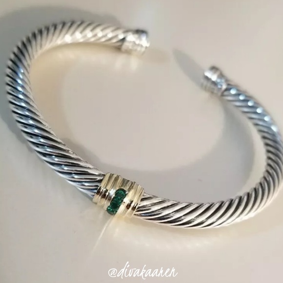 David Yurman Jewelry - David Yurman 5mm 14K Single Station 14K Emeralds